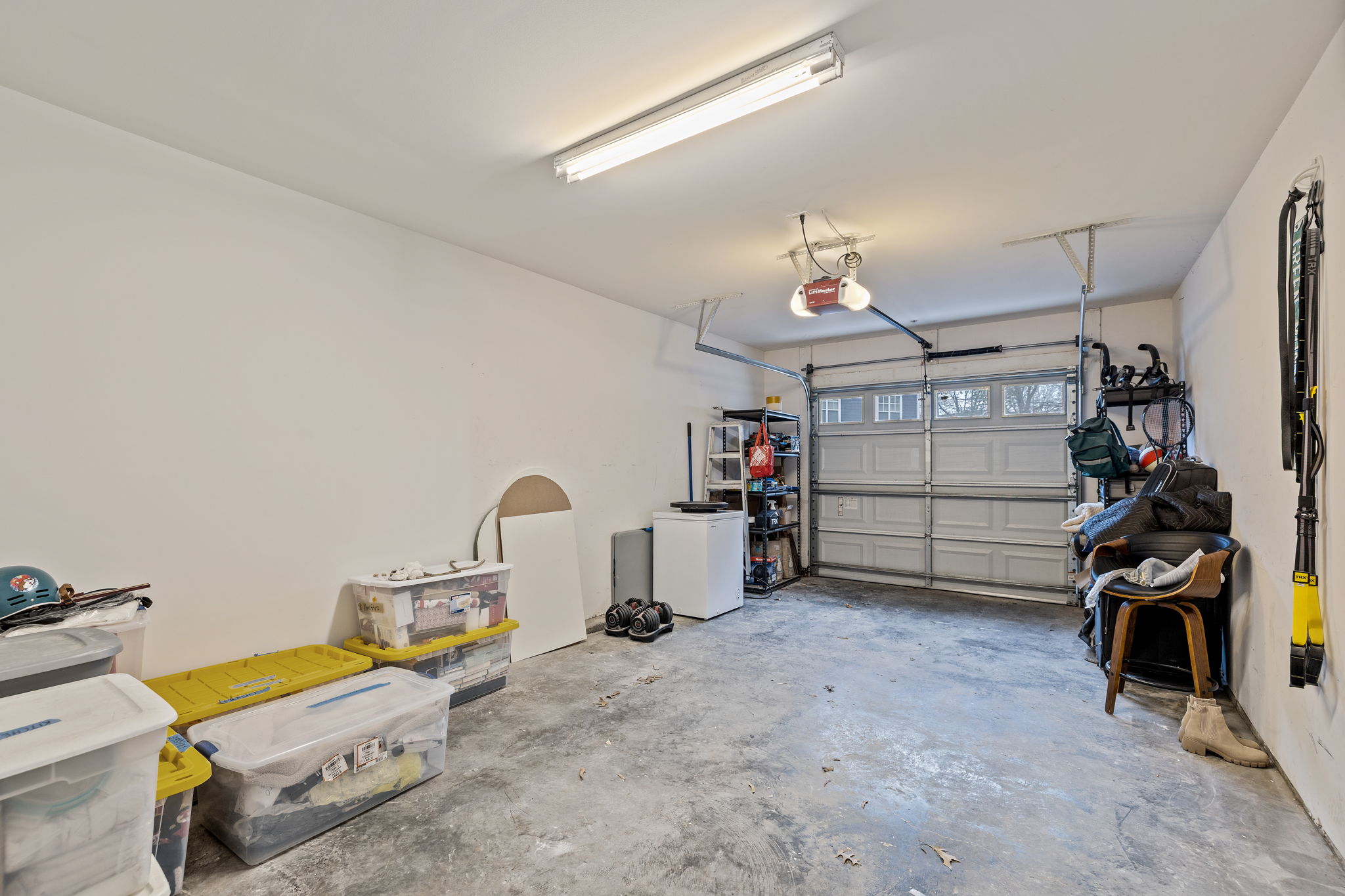 Attached single-car garage